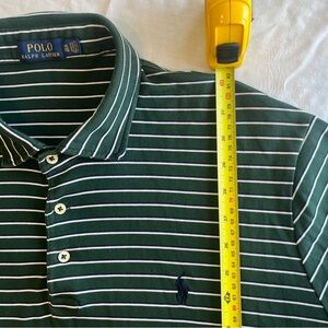 Ralph Lauren Dark Green Striped Polo Shirt